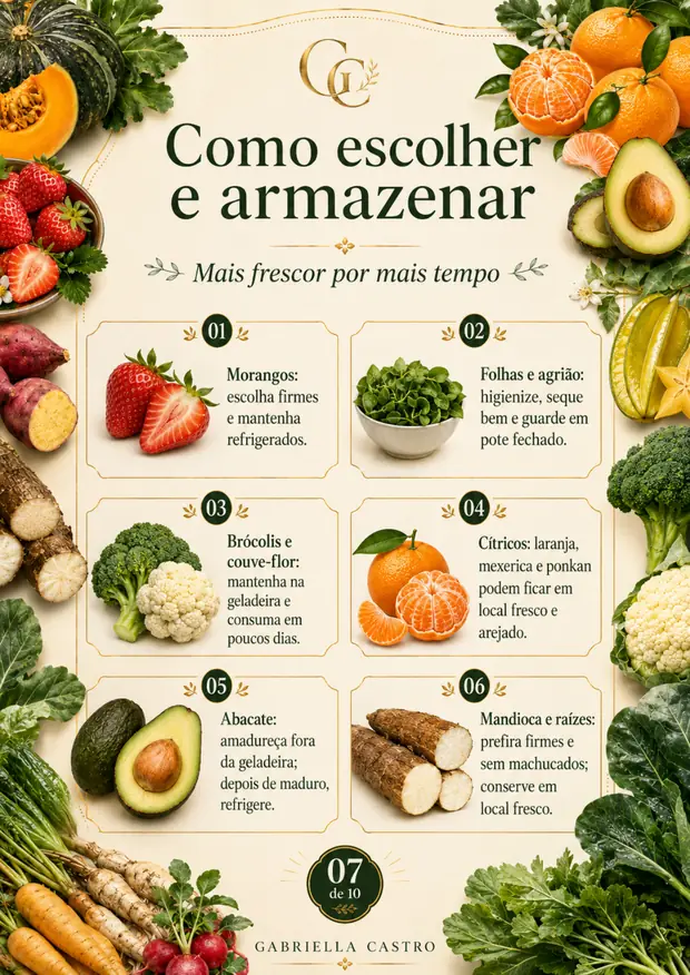 Como escolher e armazenar
